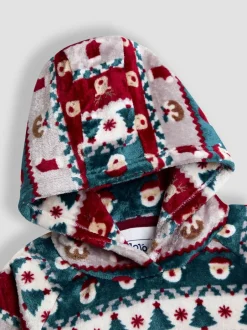 Kamerjassen*Jojo Maman Bébé Kerstmis Print Behaaglijke Deken Met capuchon