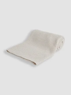 Babyartikelen En Slaapzakken |Jojo Maman Bébé Knitted Stripe Blanket Grey