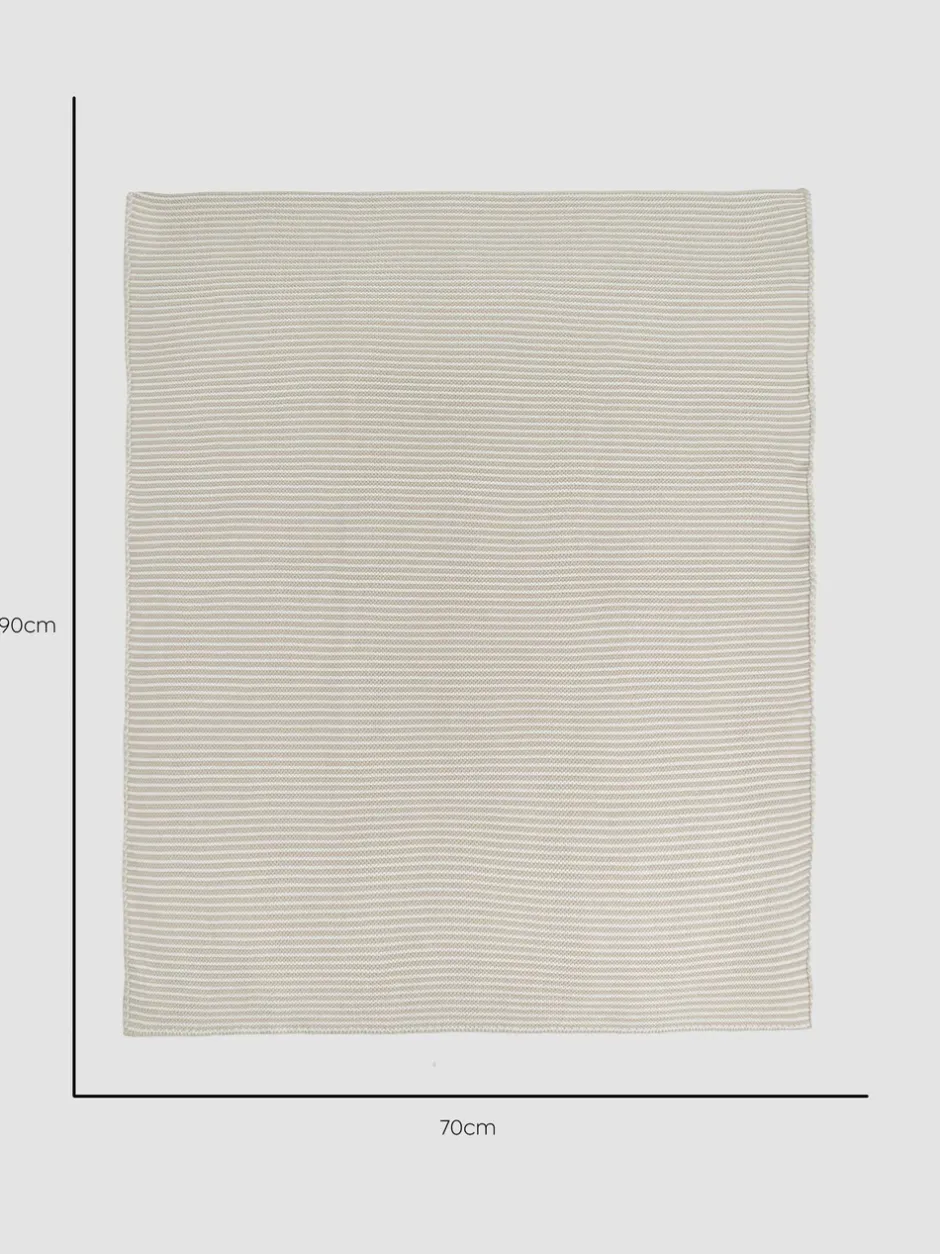 Babyartikelen En Slaapzakken |Jojo Maman Bébé Knitted Stripe Blanket Grey