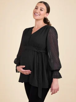 Blouses En Overhemden|Moederschap|Jojo Maman Bébé Maternity Lace Trim Blouse