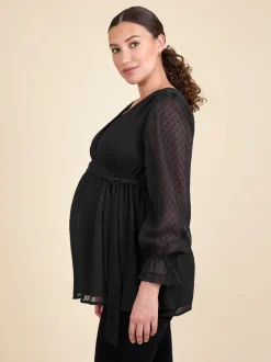 Blouses En Overhemden|Moederschap|Jojo Maman Bébé Maternity Lace Trim Blouse