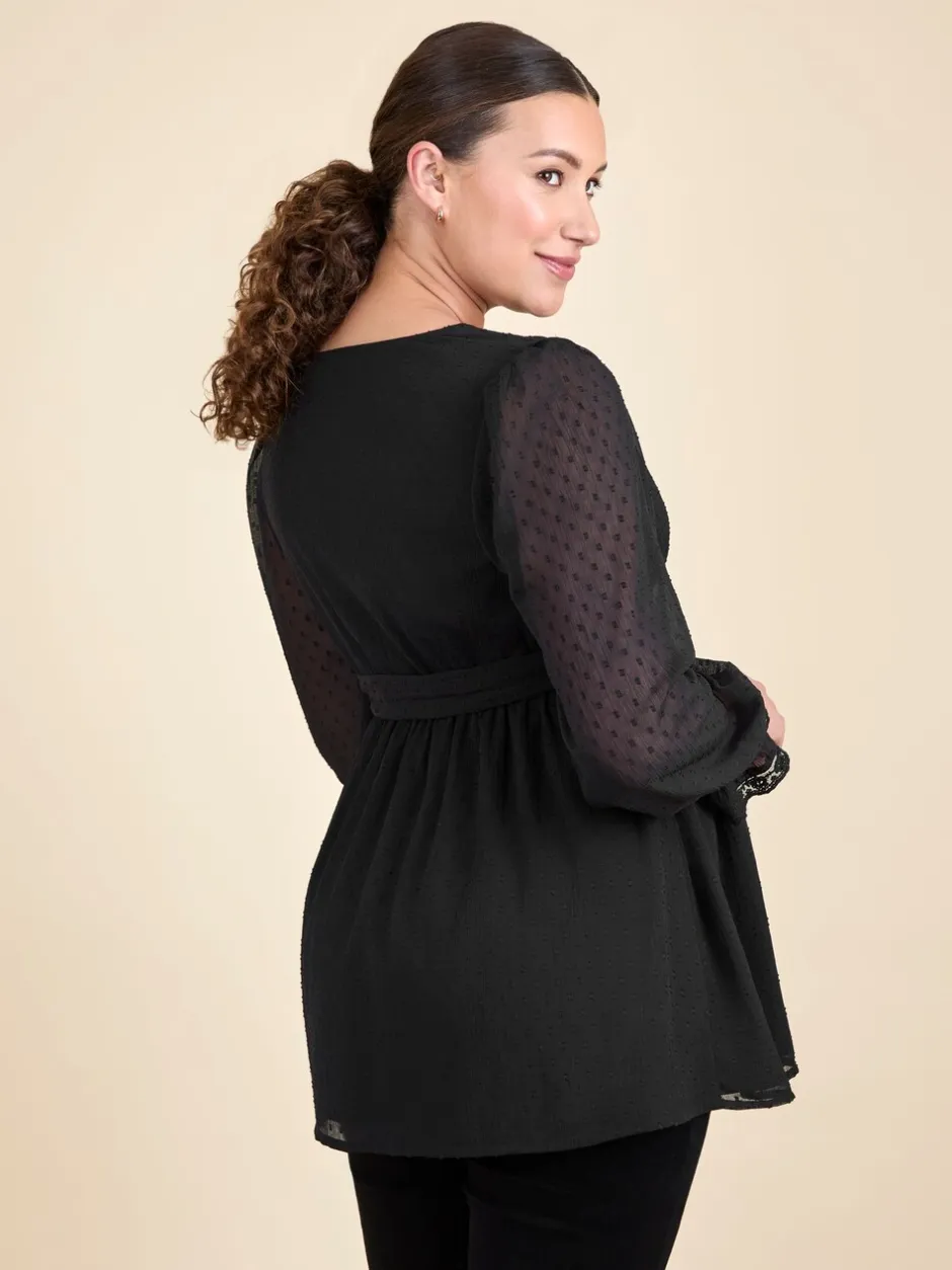 Blouses En Overhemden|Moederschap|Jojo Maman Bébé Maternity Lace Trim Blouse