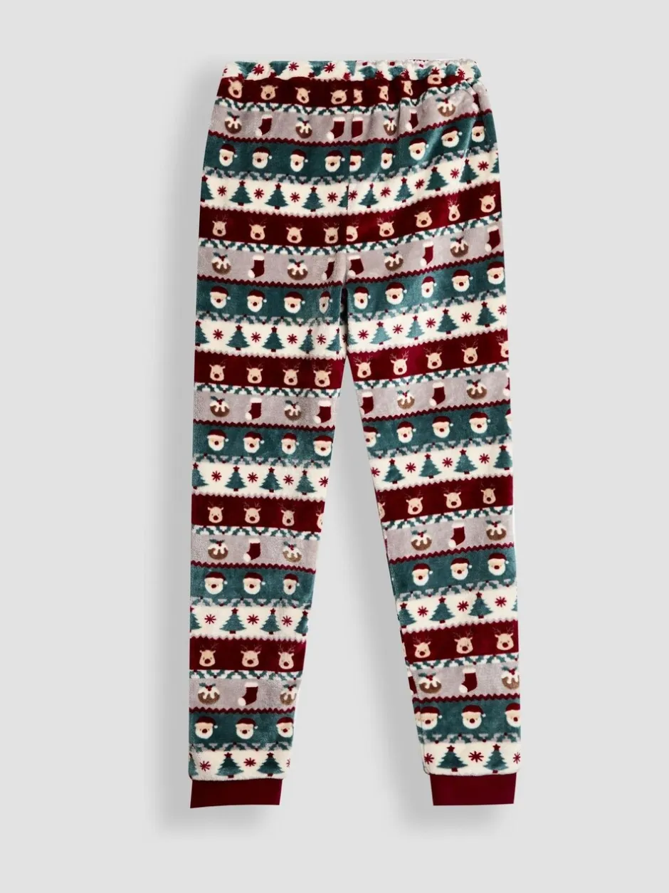 Pyjama's|Jojo Maman Bébé Men's Christmas Fair Isle Fleece Pyjama Set