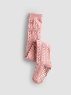 Sokken En Panty's*Jojo Maman Bébé 2-Pack Cotton Rich Cable Tights