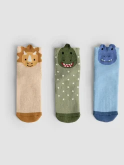 Sokken*Jojo Maman Bébé 3-Pack Dinosaur Extra Thick Socks