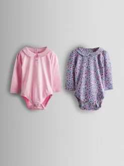 Rompertjes En Hemdjes*Jojo Maman Bébé 2-Pack Ditsy Floral Peter Pan Bodies