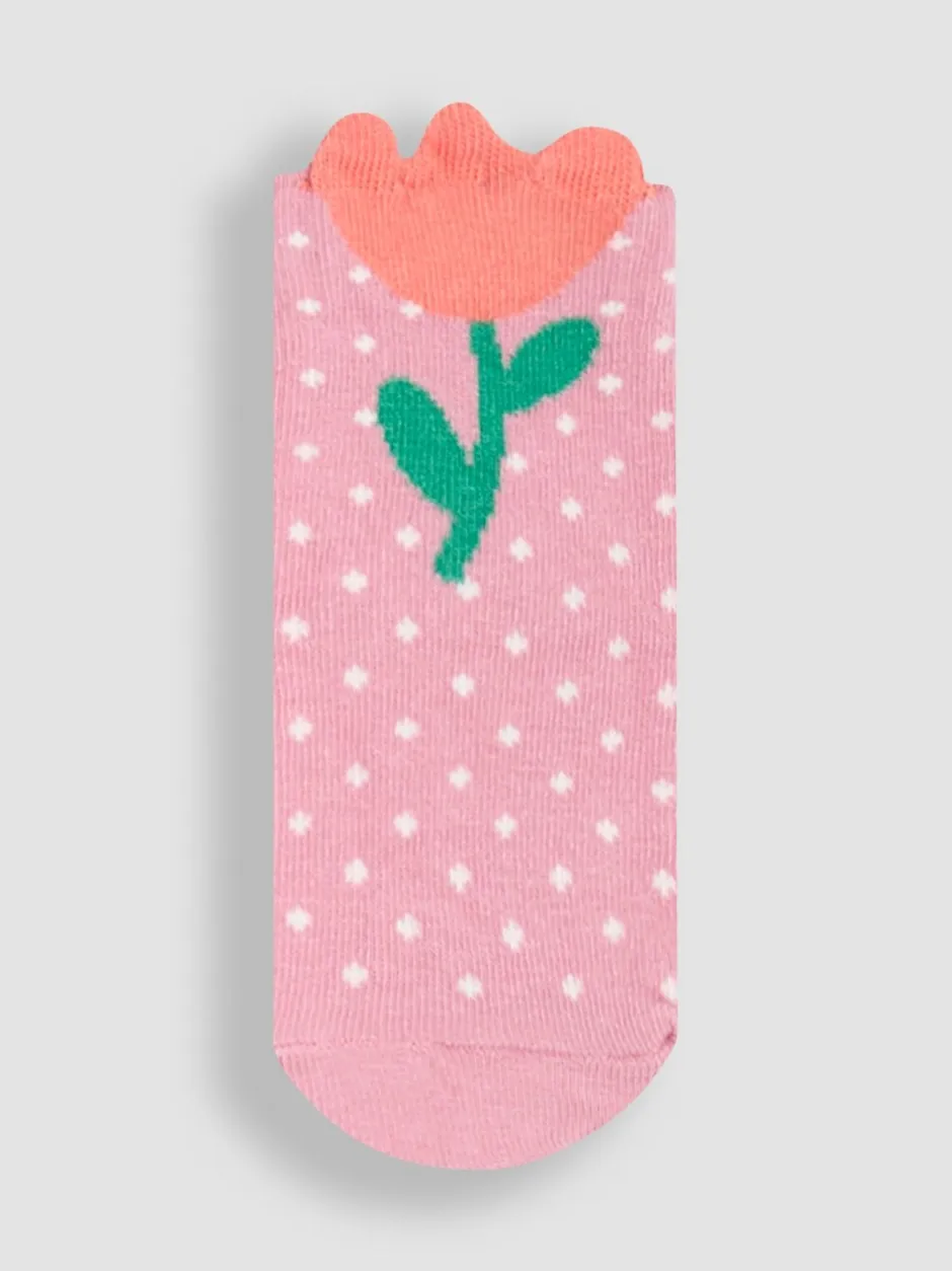 Sokken En Panty's*Jojo Maman Bébé 3-Pack Flower Socks