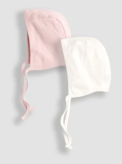 Mutsen, Handschoenen En Sjaals*Jojo Maman Bébé 2-Pack Pointelle Bonnets