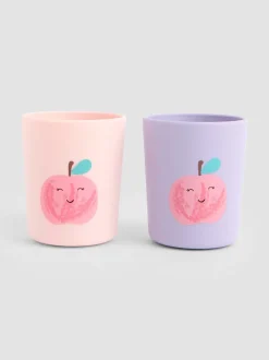 Mokken En Koppen*Jojo Maman Bébé 2-Pack Silicone Cups Apples