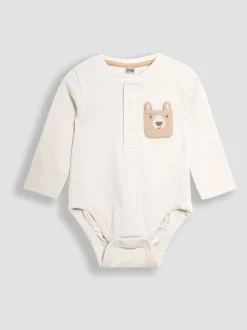 Rompertjes En Hemdjes|Rompertjes En Hemdjes|Jojo Maman Bébé Printed Bear And Appliqué Pocket Bodies 2 Pack