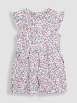 Jumpsuits En Playsuits|Jojo Maman Bébé Ruffle Shoulder Speelpakje van 100% Katoen