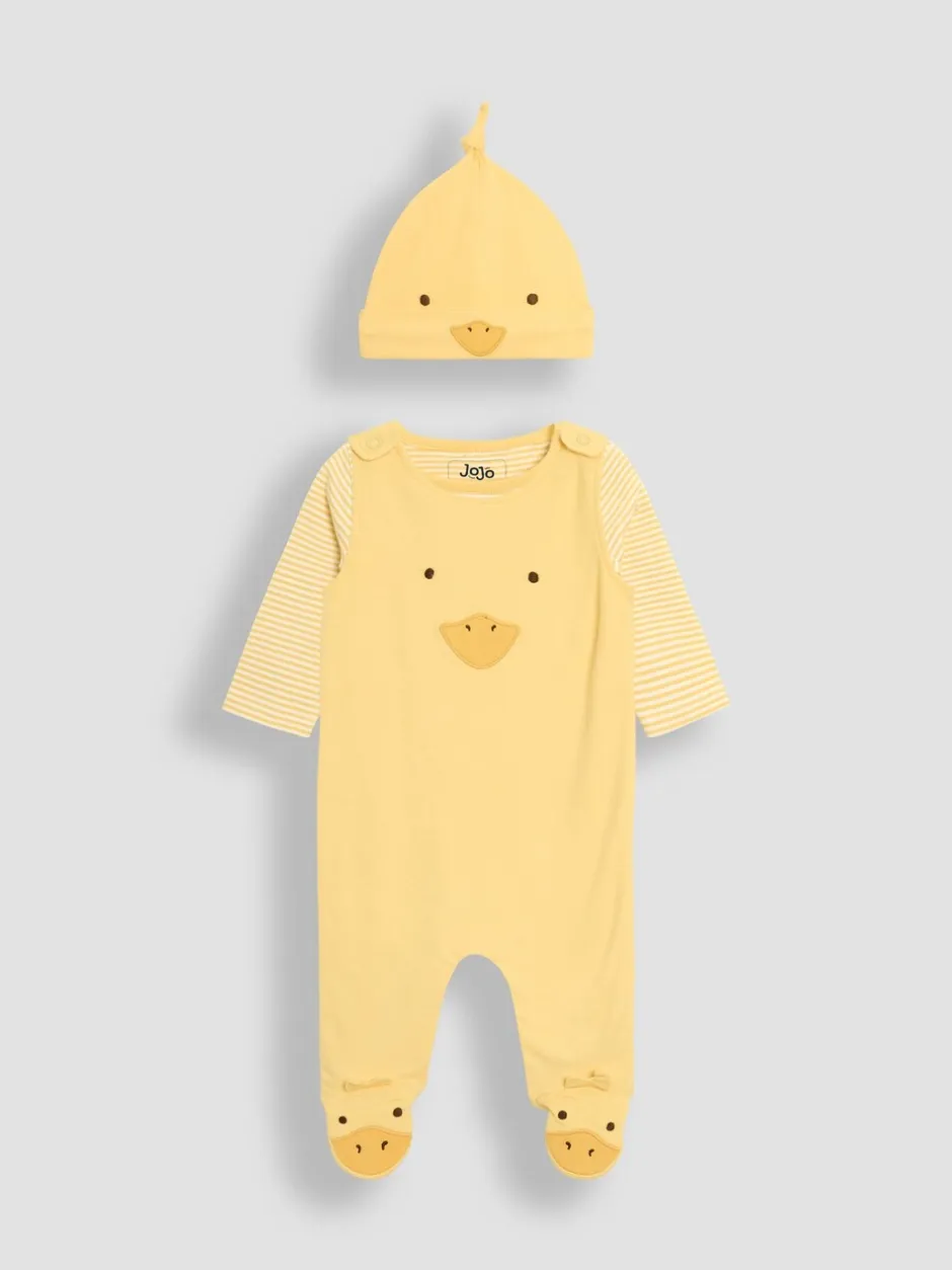 Jumpsuits En Playsuits*Jojo Maman Bébé set van bretelbroek met voetjes 3 -delig