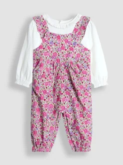 Rompertjes En Tuinbroeken|Tuinbroeken|Jojo Maman Bébé Set van corduroy tuinbroek en top