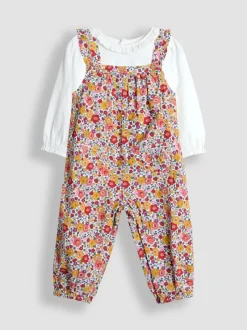 Tuinbroeken*Jojo Maman Bébé Set van corduroy tuinbroek en top