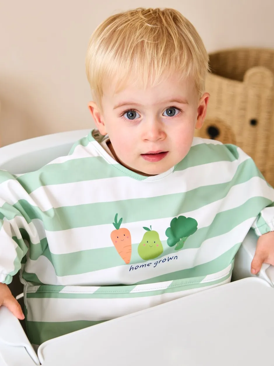 Slabbetjes|Jojo Maman Bébé Sleeved Bib Zelfgekweekte groenten