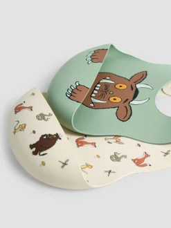Slabbetjes|Jojo Maman Bébé The Gruffalo 2-Pack Silicone Bib Set