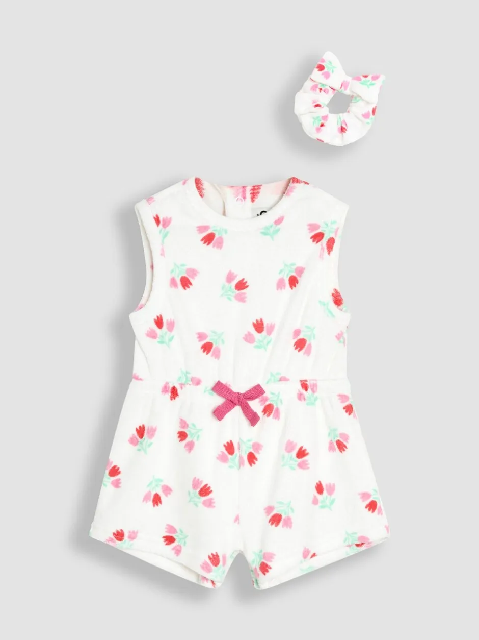 Jumpsuits En Playsuits*Jojo Maman Bébé Towelling Sunsuit & Scrunchie