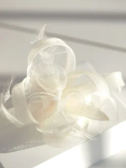 Haaraccessoires*Jon Richard - Kleine leren fascinatorklem