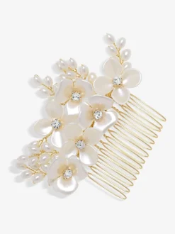 Haaraccessoires|Jon Richard Floral Crystal Hair Comb