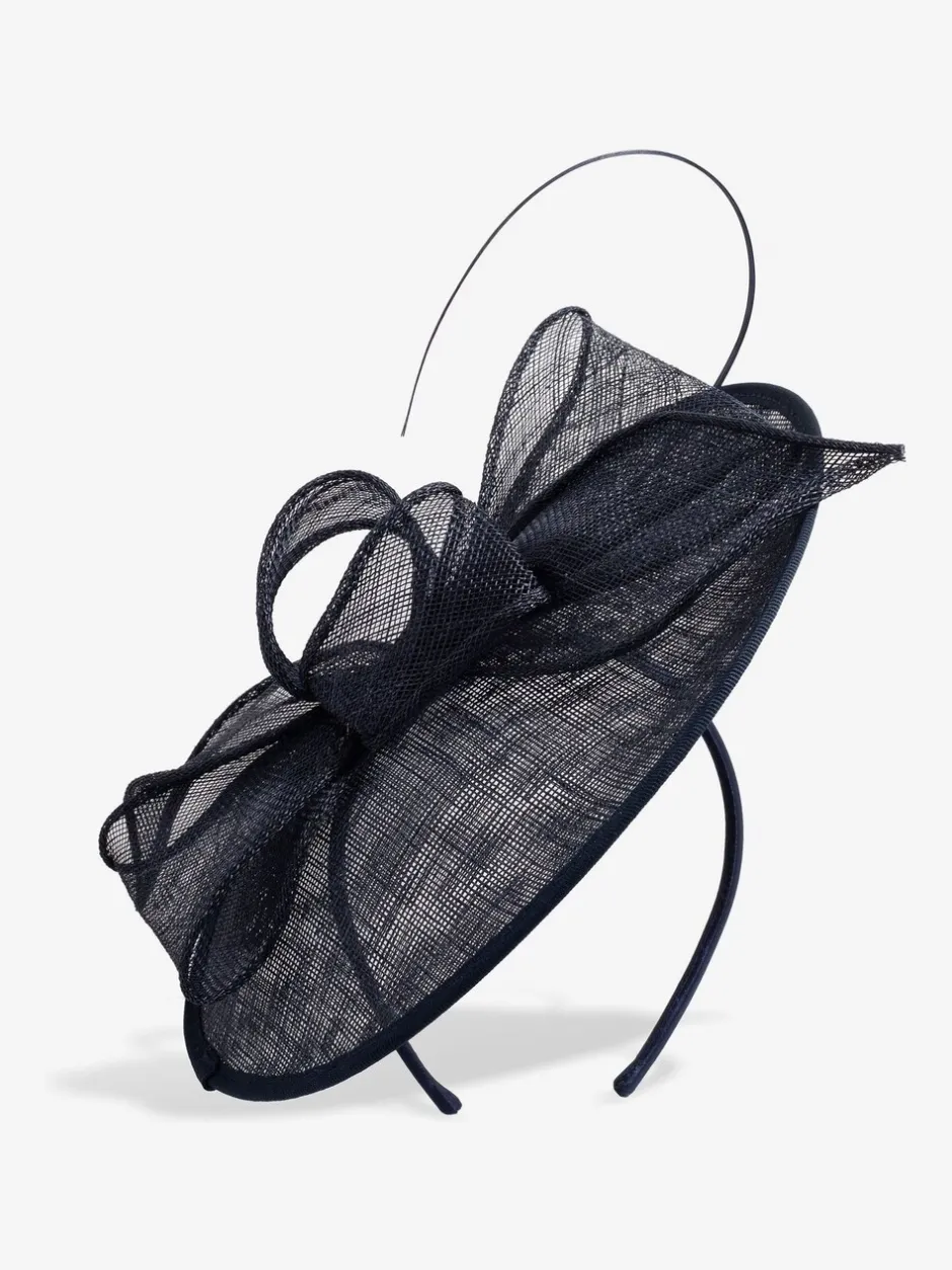 Haaraccessoires|Jon Richard Navy Woven Bow Fascinator