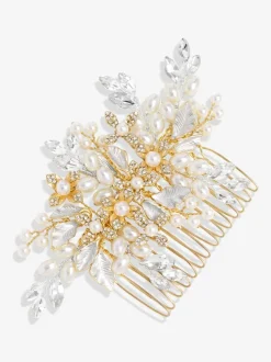 Haaraccessoires|Jon Richard Pearl Crystal Floral Comb