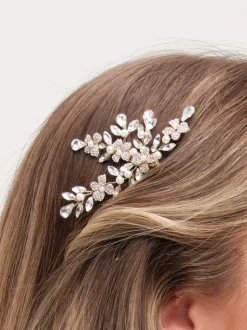 Haaraccessoires|Jon Richard Pearl Crystal Floral Comb