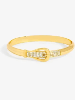Sieraden*Jon Richard Plated 18K and Pave Buckle Bangle