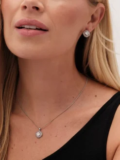 Sieraden|Jon Richard Tone Cubic Zirconia Clover Set