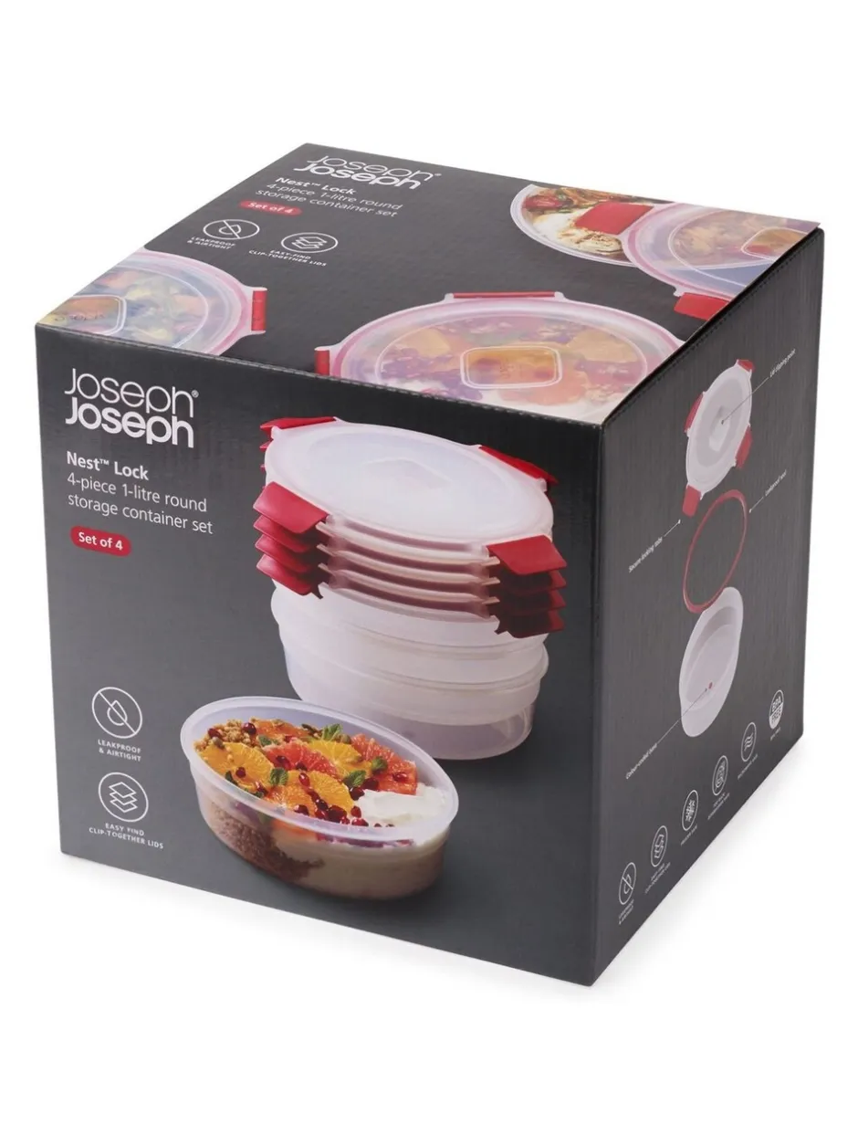 Joseph Joseph|Keukenopslag|Joseph Joseph 4 Piece Nest Lock Round Container Set