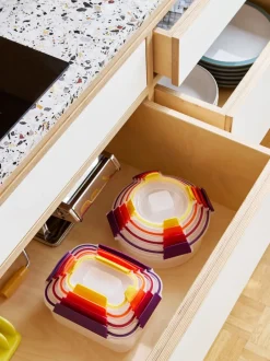 Joseph Joseph|Keukenopslag|Joseph Joseph 8 Piece Nest Lock Round & Rectangle Multi Containers sets