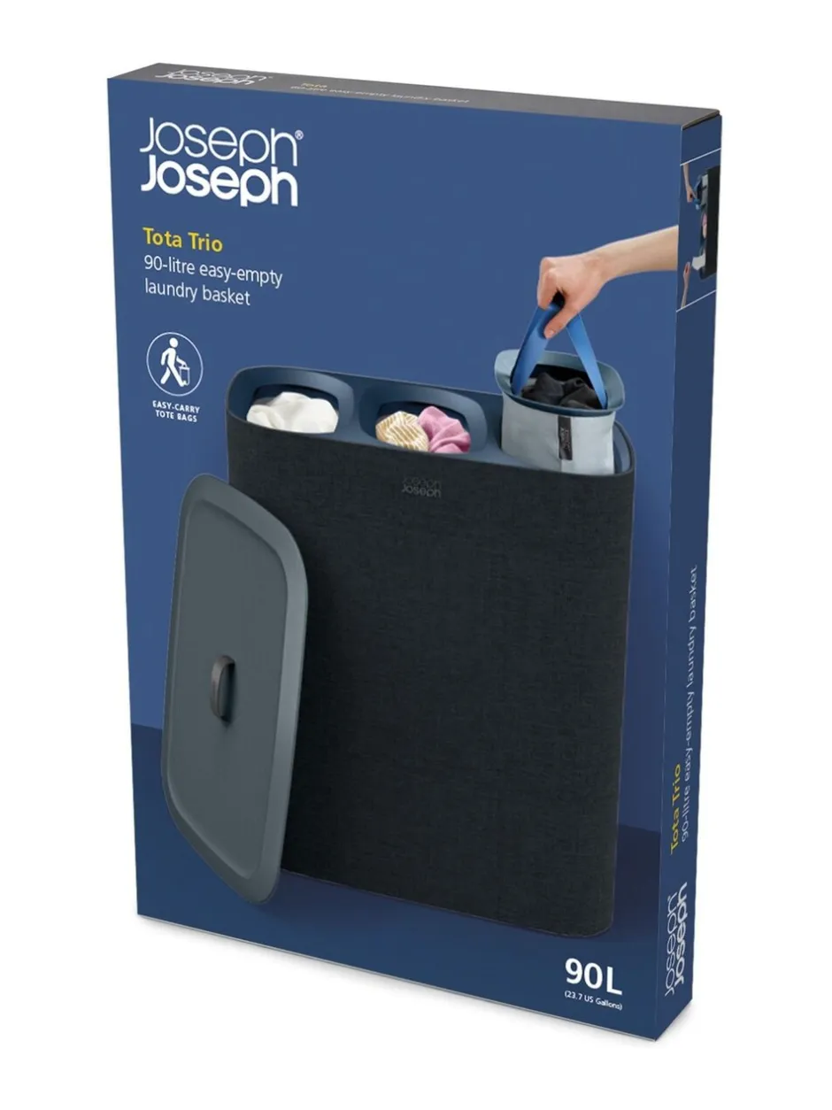 Joseph Joseph|Joseph Joseph - Tota trio - Wasscheidingsmand van 90 L Zwart