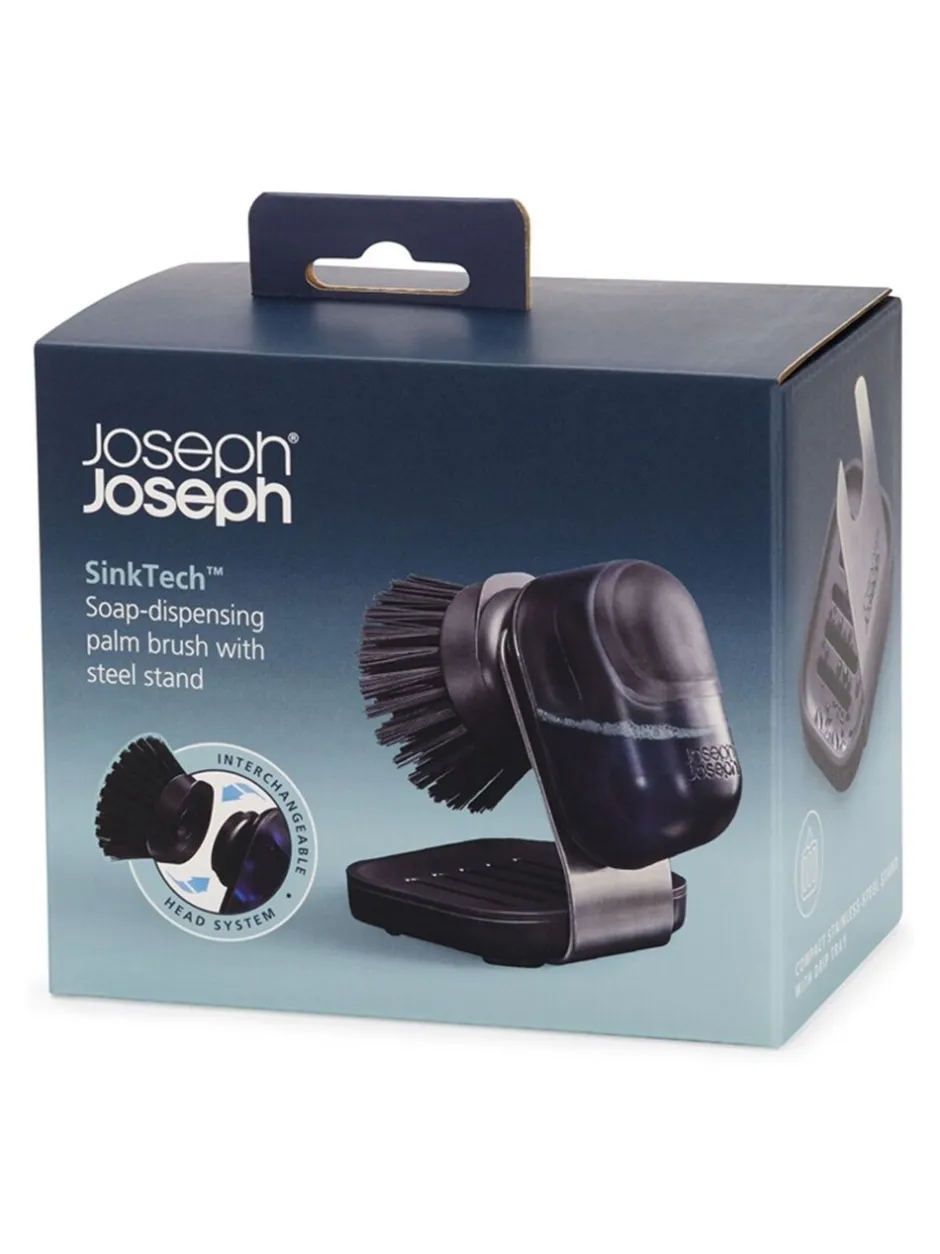 Joseph Joseph*Joseph Joseph Sinktech Soap-Disp Palm Brush With Stand