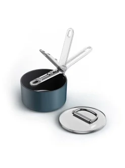 Joseph Joseph|Joseph Joseph Space Folding Handle Ceramic Nonstick 15cm Saucepan and Lid