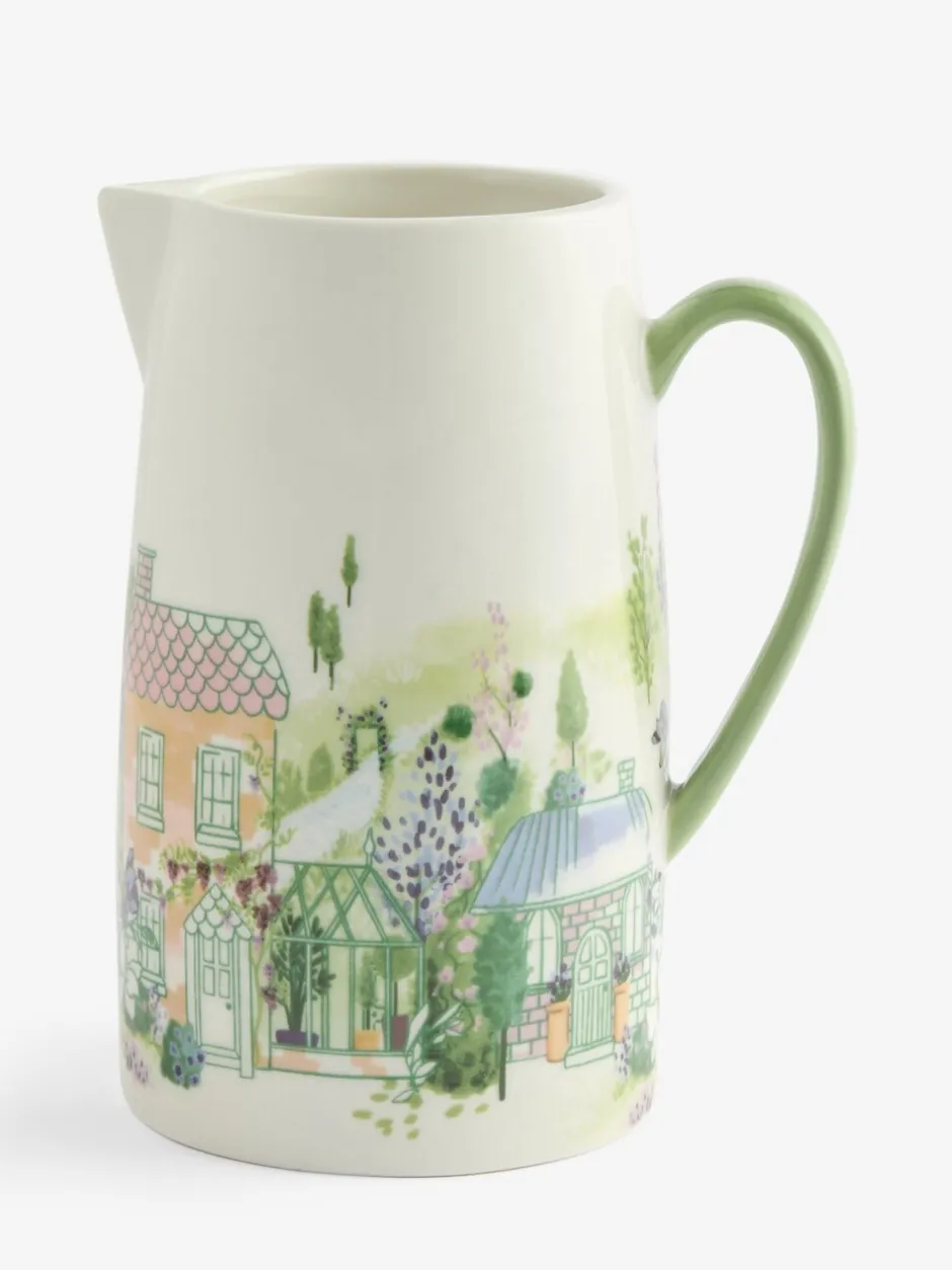 Vazen*Next Jug Vase Pastel House Scene
