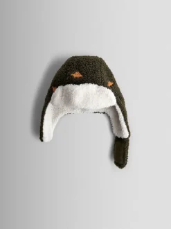 Mutsen, Handschoenen En Sjaals|Jojo Maman Bébé - Trapper Hat Kaki met dinoprint