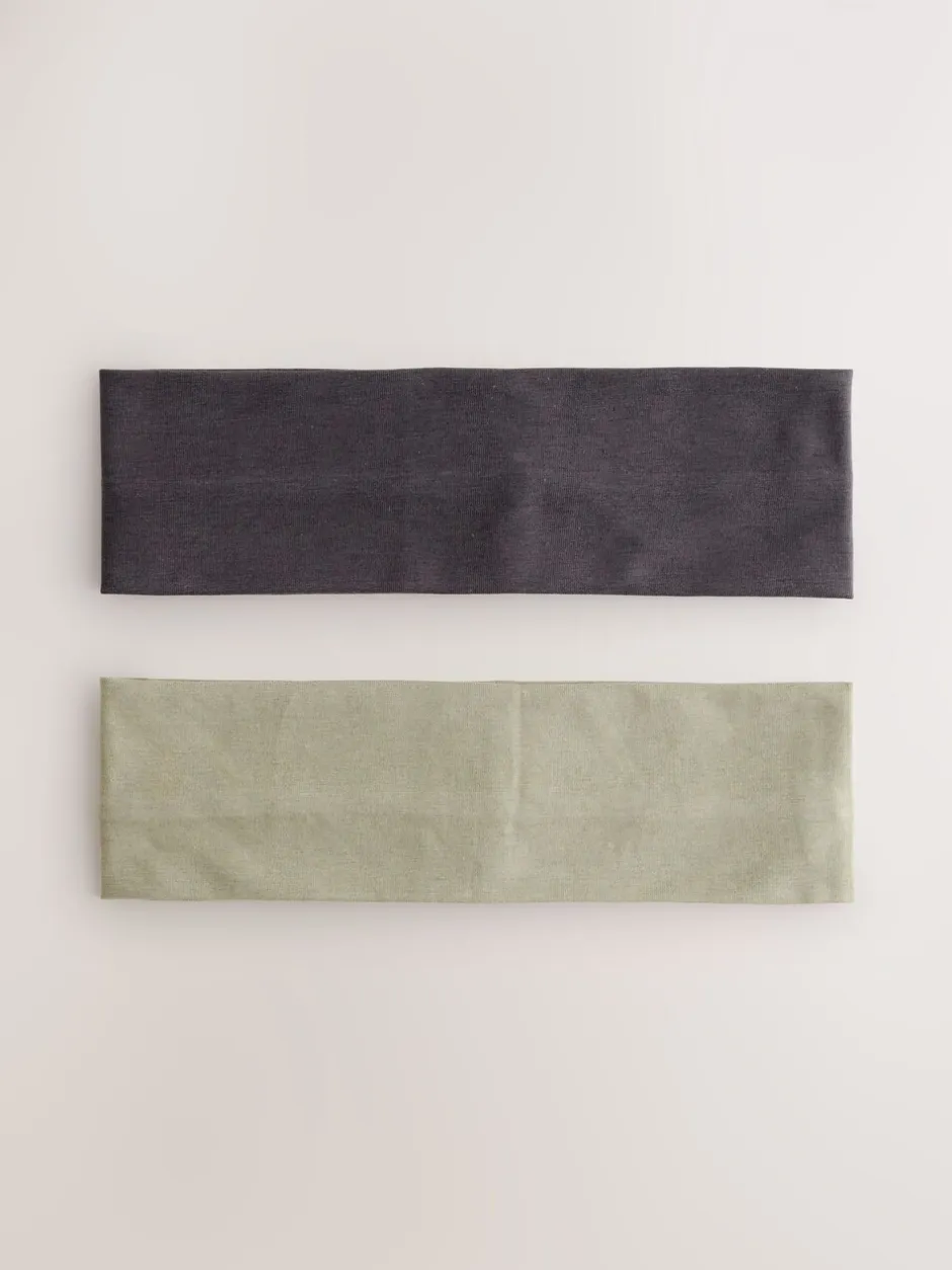 Haaraccessoires*Next - Set van 2 jersey haarbanden Kaki/grijs