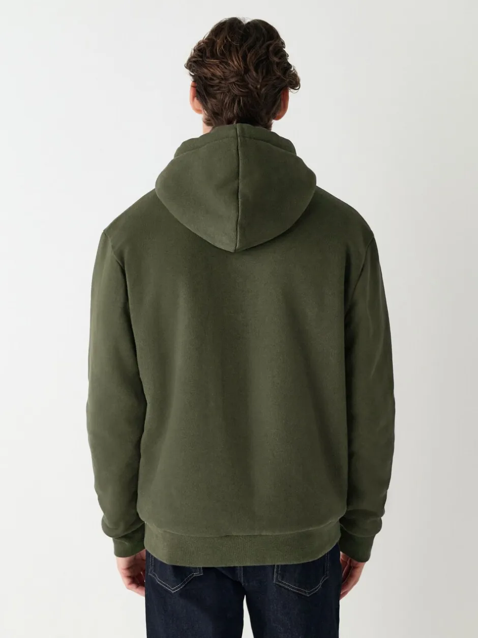 Jassen En Jacks|Sweaters En Hoody´S*Next - Borg hoodie met fleecevoering en volledige ritssluiting Kakigroen