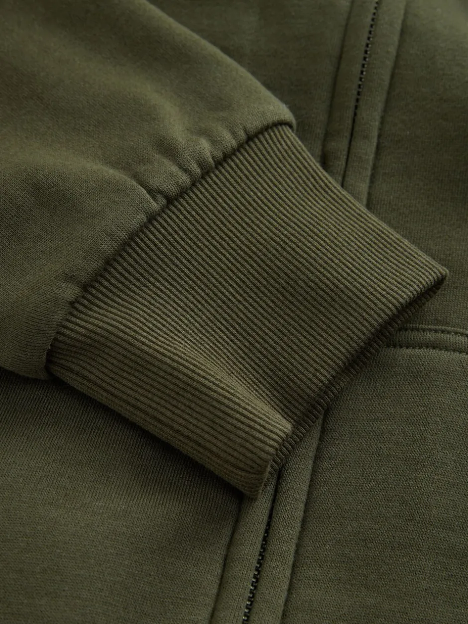 Jassen En Jacks|Sweaters En Hoody´S*Next - Borg hoodie met fleecevoering en volledige ritssluiting Kakigroen