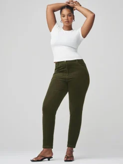 Broeken*Next - Cord Skinny Hourglass Trousers Kakigroen