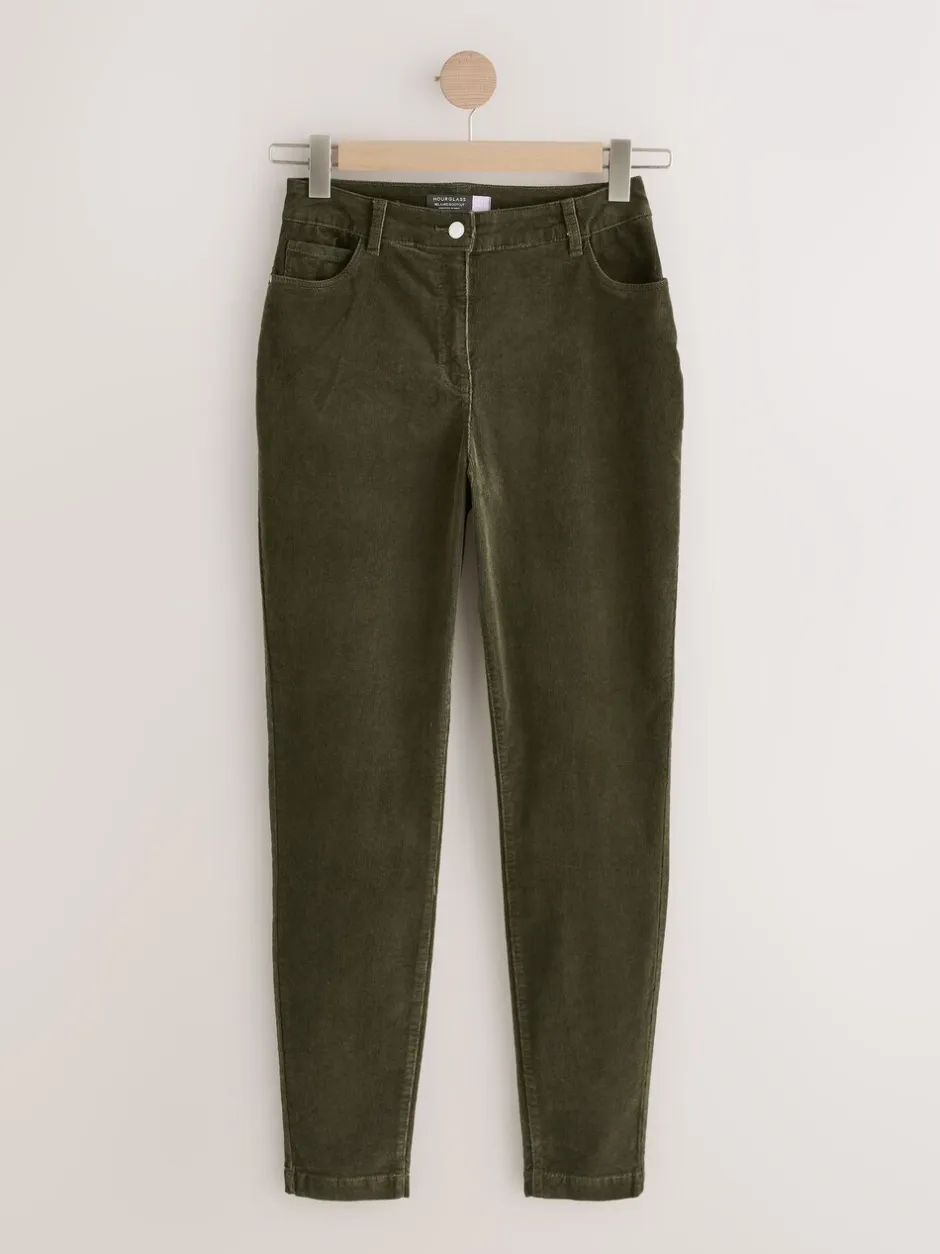 Broeken*Next - Cord Skinny Hourglass Trousers Kakigroen