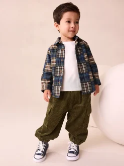 Broeken En Chino's*Next - Corduroy cargobroek (3 mnd-7 jr) Kakigroen