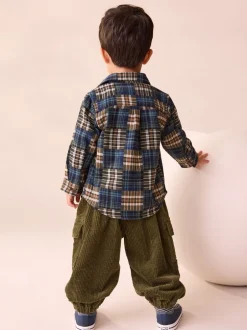 Broeken En Chino's*Next - Corduroy cargobroek (3 mnd-7 jr) Kakigroen