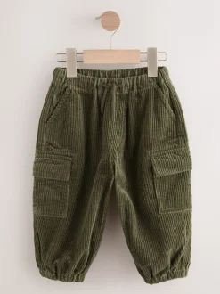 Broeken En Chino's*Next - Corduroy cargobroek (3 mnd-7 jr) Kakigroen