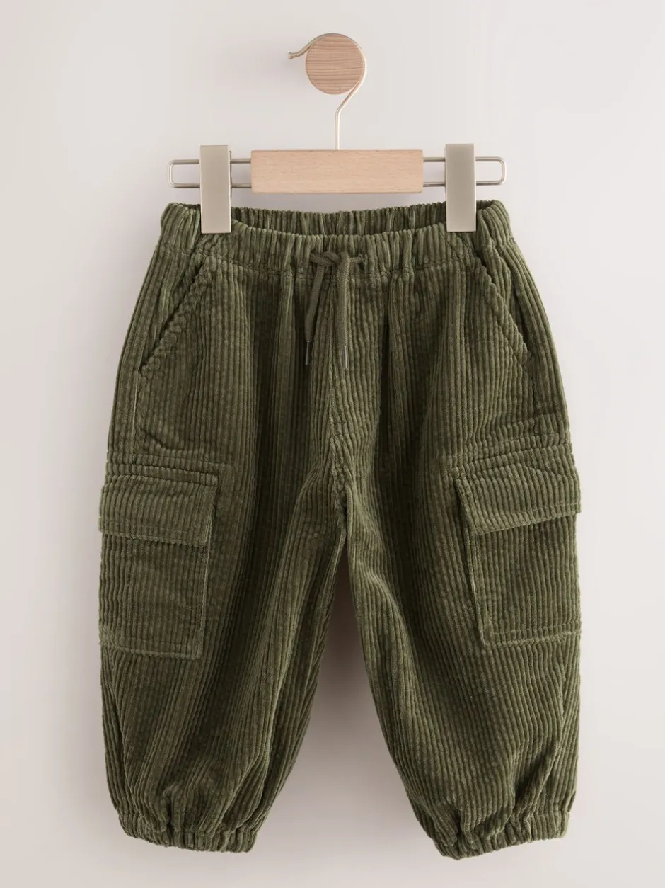 Broeken En Chino's*Next - Corduroy cargobroek (3 mnd-7 jr) Kakigroen