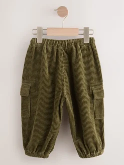 Broeken En Chino's*Next - Corduroy cargobroek (3 mnd-7 jr) Kakigroen