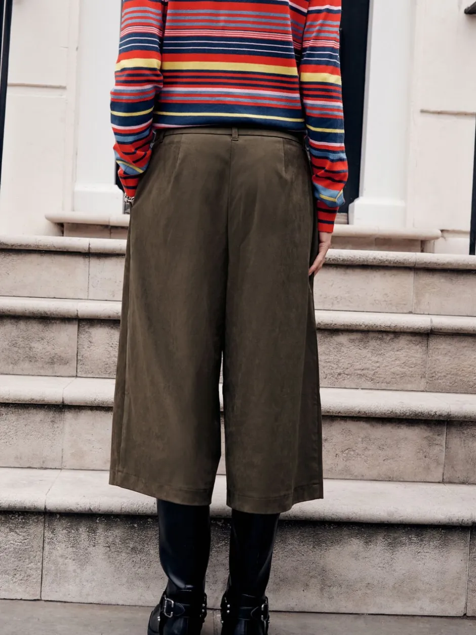 Shorts|Next Kakigroen - Faux Suede Longline Shorts