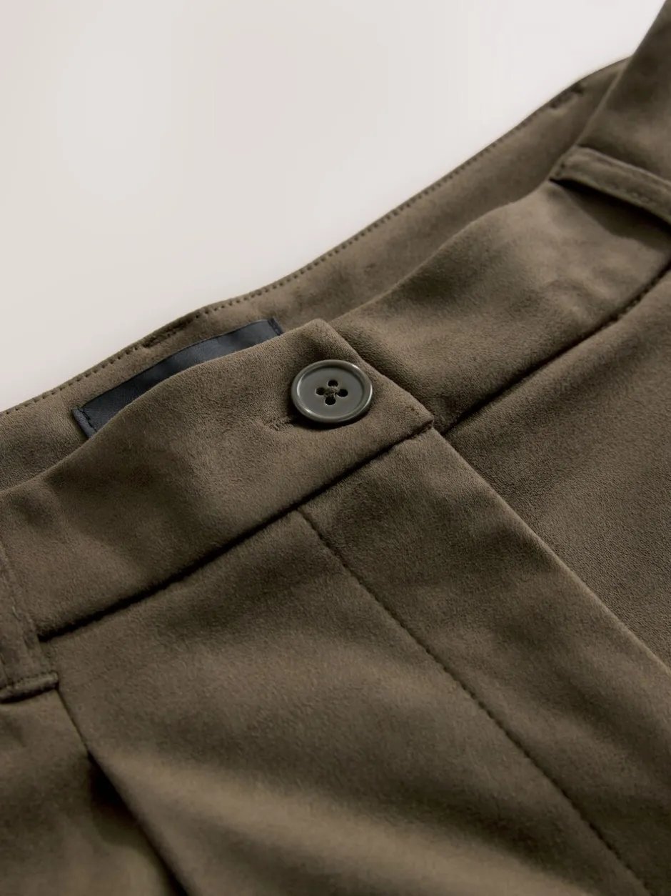 Shorts|Next Kakigroen - Faux Suede Longline Shorts