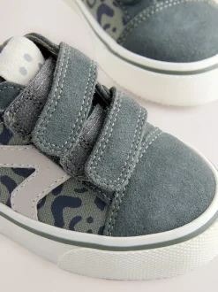 Sneakers|Next Kakigroen - Klittenbandsluiting Skate Trainers