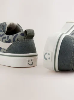 Sneakers|Next Kakigroen - Klittenbandsluiting Skate Trainers