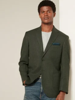 Blazers En Business-Jasjes|Next - Normale Pasvorm - Modieuze blazer met textuur Kakigroen